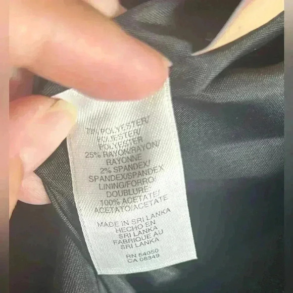 Classic stretch blazer crisp black size 8 Ak Anne Klein Two Button Suit Jacket - Picture 5 of 5